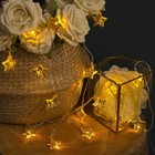 УЦЕНКА Гирлянда «Нить» 4 м с насадками «Звёздочка», IP20, прозрачная нить, 20 LED, свечение тёплое белое, 8 режимов, 220 В - Фото 9