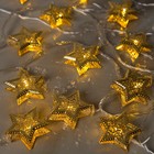 УЦЕНКА Гирлянда «Нить» 4 м с насадками «Звёздочка», IP20, прозрачная нить, 20 LED, свечение тёплое белое, 8 режимов, 220 В - Фото 6