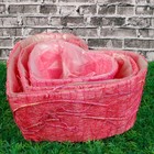 Набор кашпо «Сердце», 3 шт: 25×25×10 см, 20×20×9 см, 15×15×8 см, розовый, сизаль - Фото 1