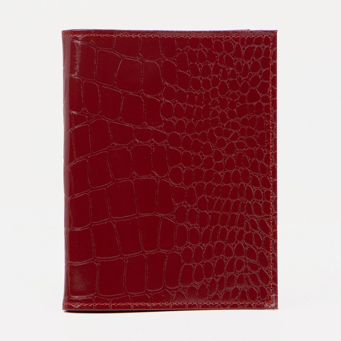 Обложка для автодокументов и паспорта, цвет красный - Фото 1