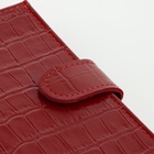 Обложка для документов 3 в 1: для автодокументов, паспорта, купюр на кнопке TEXTURA, цвет красный - Фото 4