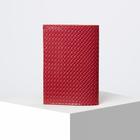 Обложка для паспорта с плетением, 5 карманов для карт, цвет красный - Фото 2