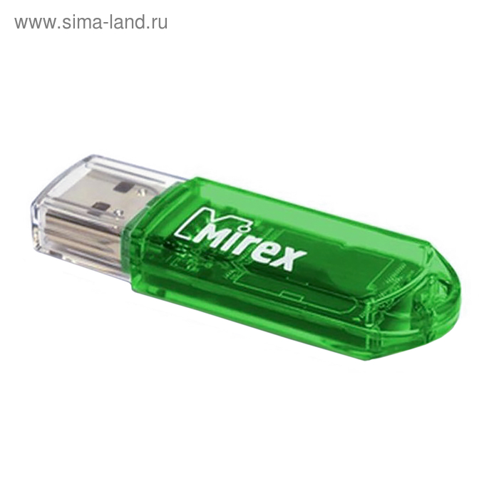 Флешка Mirex ELF GREEN, 4 Гб, USB2.0, чт до 25 Мб/с, зап до 15 Мб/с, зеленая - Фото 1