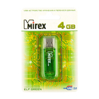 Флешка Mirex ELF GREEN, 4 Гб, USB2.0, чт до 25 Мб/с, зап до 15 Мб/с, зеленая - Фото 2