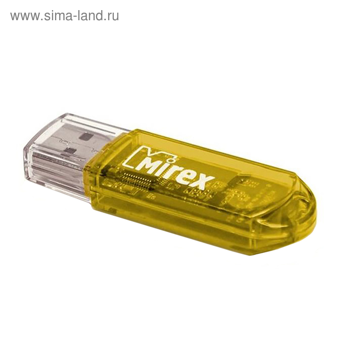 Флешка Mirex ELF YELLOW, 4 Гб, USB2.0, чт до 25 Мб/с, зап до 15 Мб/с, желтая - Фото 1