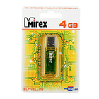 Флешка Mirex ELF YELLOW, 4 Гб, USB2.0, чт до 25 Мб/с, зап до 15 Мб/с, желтая - Фото 2