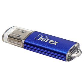 Флешка Mirex UNIT AQUA, 4 Гб, USB2.0, чт до 25 Мб/с, зап до 15 Мб/с, синяя