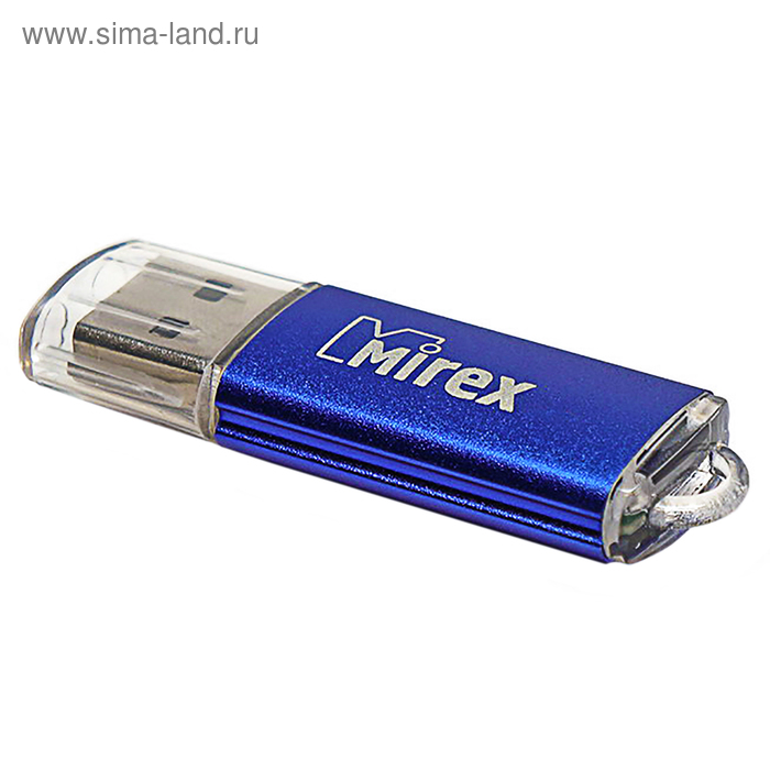 Флешка Mirex UNIT AQUA, 4 Гб, USB2.0, чт до 25 Мб/с, зап до 15 Мб/с, синяя - Фото 1