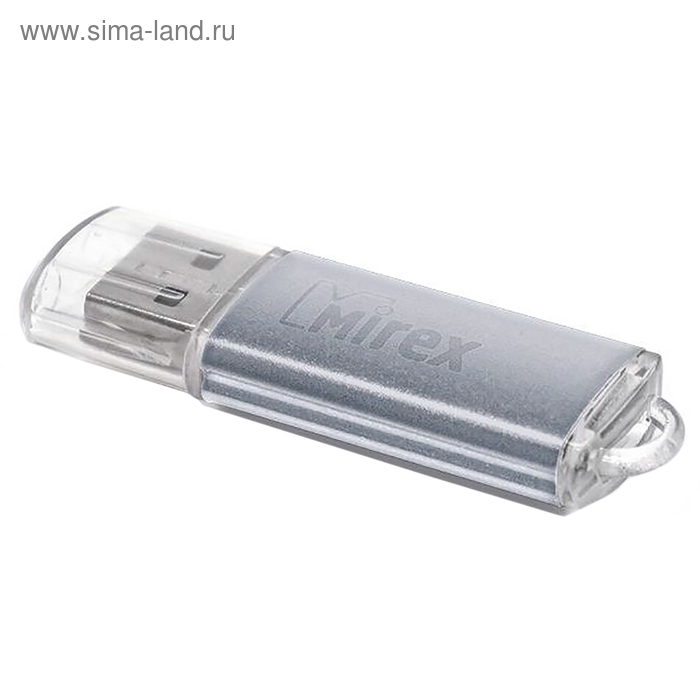 Флешка Mirex UNIT SILVER, 4 Гб, USB2.0, чт до 25 Мб/с, зап до 15 Мб/с, серебристая - Фото 1