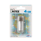 Флешка Mirex UNIT SILVER, 4 Гб, USB2.0, чт до 25 Мб/с, зап до 15 Мб/с, серебристая - Фото 4