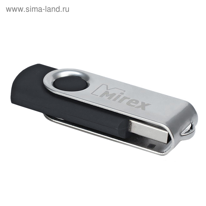 Флешка Mirex SWIVEL BLACK, 4 Гб, USB2.0, чт до 25 Мб/с, зап до 15 Мб/с, черная - Фото 1