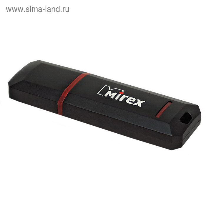 Флешка Mirex KNIGHT BLACK, 8 Гб, USB2.0, чт до 25 Мб/с, зап до 15 Мб/с, черная - Фото 1