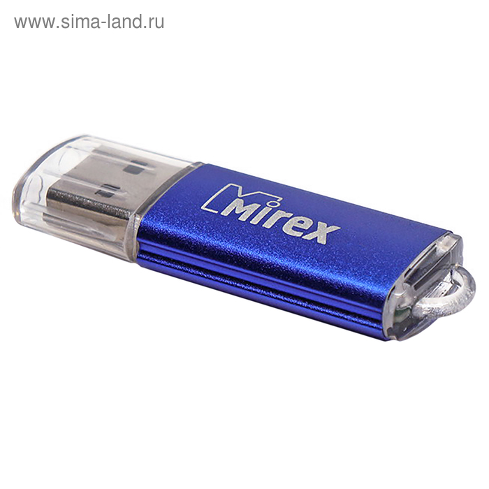 Флешка Mirex UNIT AQUA, 8 Гб, USB2.0, чт до 25 Мб/с, зап до 15 Мб/с, синяя - Фото 1