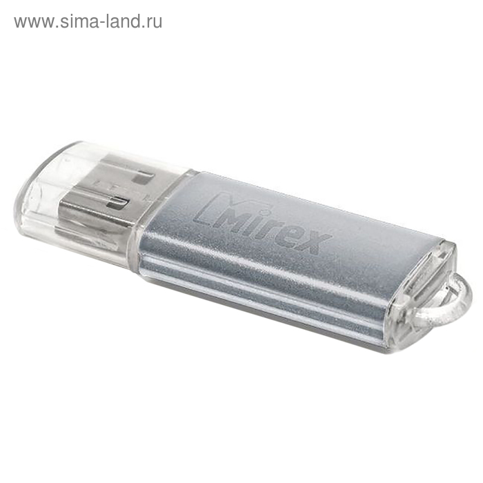 Флешка Mirex UNIT SILVER, 8 Гб, USB2.0, чт до 25 Мб/с, зап до 15 Мб/с, серебряная - Фото 1