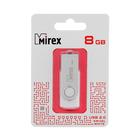Флешка Mirex SWIVEL WHITE, 8 Гб, USB2.0, чт до 25 Мб/с, зап до 15 Мб/с, белая 2891017 - фото 17013536