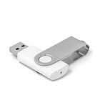 Флешка Mirex SWIVEL WHITE, 8 Гб, USB2.0, чт до 25 Мб/с, зап до 15 Мб/с, белая 2891017 - фото 17013538