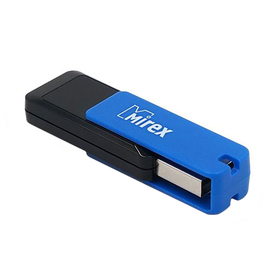 Флешка Mirex CITY BLUE, 16 Гб, USB2.0, чт до 25 Мб/с, зап до 15 Мб/с, синяя
