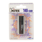 Флешка Mirex LINE BLACK, 16 Гб, USB2.0, чт до 25 Мб/с, зап до 15 Мб/с, черная - Фото 2