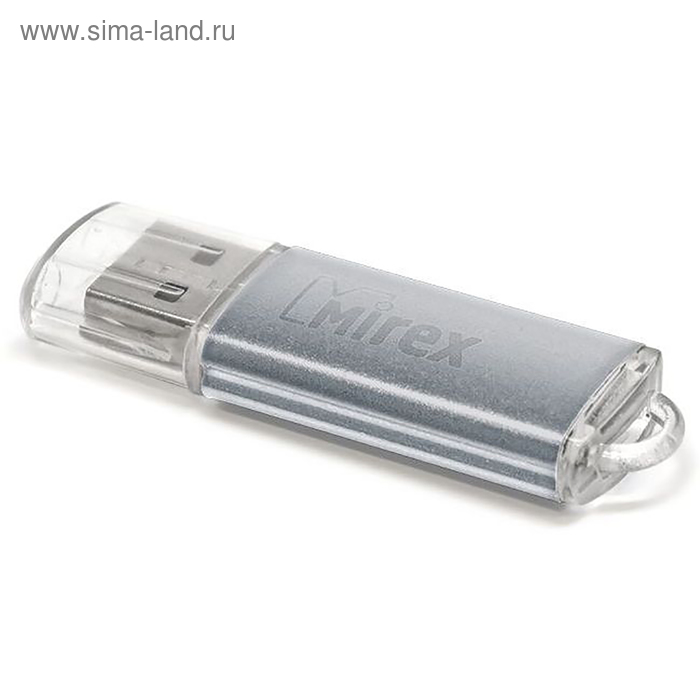 Флешка Mirex UNIT SILVER, 16 Гб, USB2.0, чт до 25 Мб/с, зап до 15 Мб/с, серебристая - Фото 1