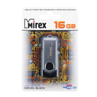 Флешка Mirex SWIVEL BLACK, 16 Гб, USB2.0, чт до 25 Мб/с, зап до 15 Мб/с, черная - Фото 2