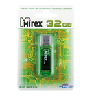 Флешка Mirex ELF GREEN, 32 Гб, USB2.0, чт до 25 Мб/с, зап до 15 Мб/с, зеленая - Фото 2