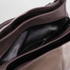 Сумка женская на молнии, 3 отдела, наружный карман, цвет коричневый - Фото 5