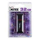 Флешка Mirex KNIGHT BLACK, 32 Гб, USB2.0, чт до 25 Мб/с, зап до 15 Мб/с, черная - фото 9478729