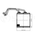 Радиатор отопителя для автомобилей Qashqai (06)/ X-Trail T31 (07-) Nissan 27140-JG42A, LUZAR LRh 14JD - Фото 3