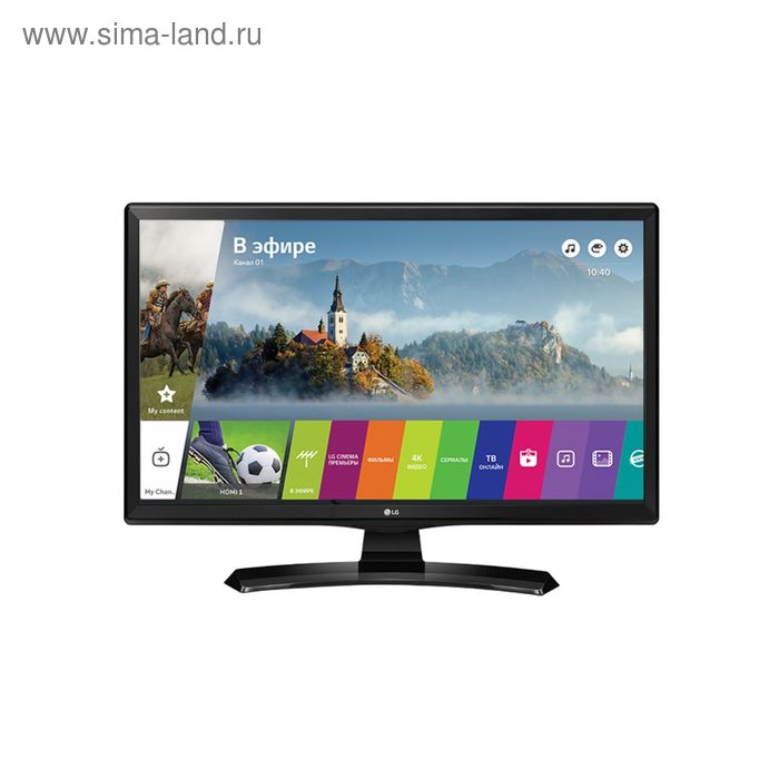 Телевизор LG 24MT49S-PZ, LED, 24", черный - Фото 1