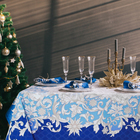 Набор столовый Этель "Зимние узоры", скатерть 180 х 150 см, салфетки - 8 шт, 100% хл - Фото 1