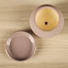 Горшок для цветов "Шар", шёлк, аметист, керамика, 0.4 л - Фото 2