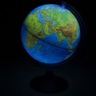 Глобус физический «Классик Евро», диаметр 250 мм, с подсветкой от батареек - Фото 2