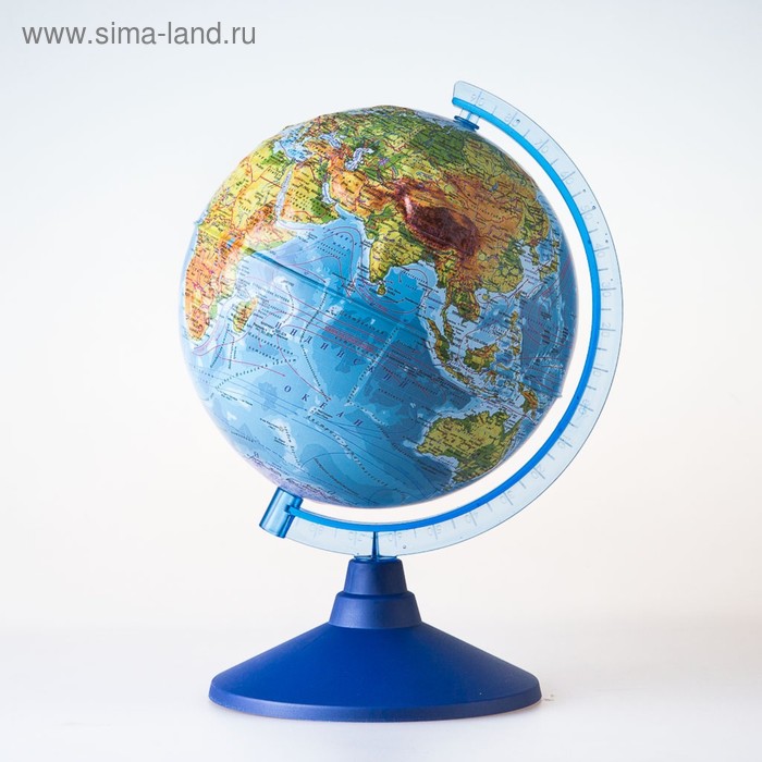 Глобус физико-политический рельефный «Классик Евро», диаметр 250 мм, с подсветкой от батареек