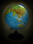 Глобус физико-политический рельефный «Классик Евро», диаметр 250 мм, с подсветкой от батареек - фото 122856368