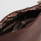 Сумка женская, отдел на молнии с перегородкой, 2 наружных кармана, регулируемый ремень, цвет коричневый - Фото 5