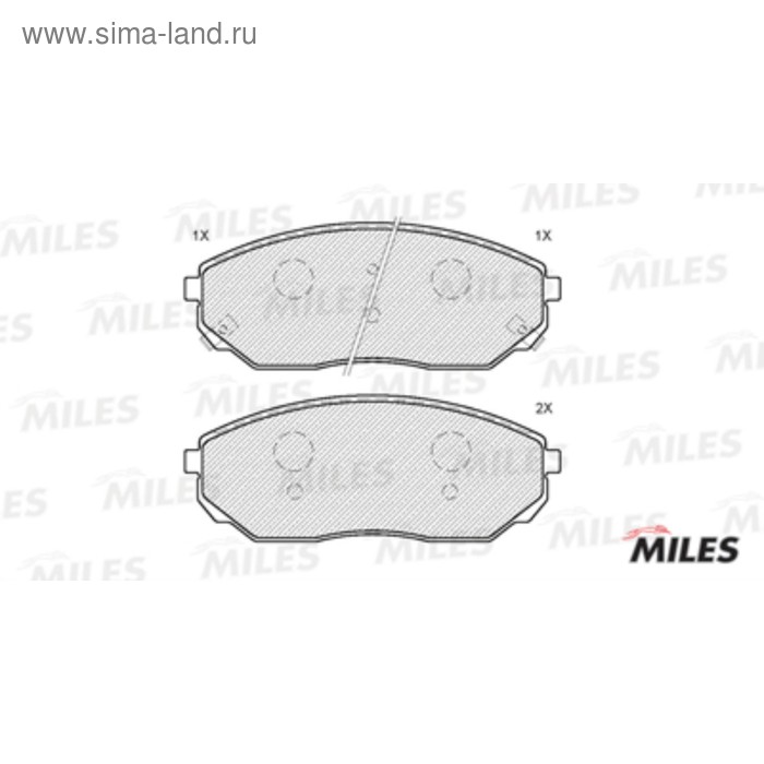 Тормозные колодки передние MILES E100181 - Фото 1