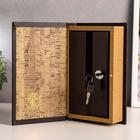 Шкатулка книга-сейф «Мудрость веков», дерево, искусственная кожа, 21×13×5 см - Фото 3