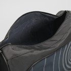 Сумка спортивная, отдел на молнии, боковой карман сетка, регулируемый ремень, цвет тёмно-синий/чёрный - Фото 4