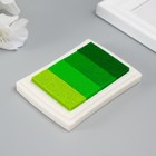 Штемпельная подушка 4 цвета "Зелёная палитра" 7,8х5,5х1,8 см - Фото 3
