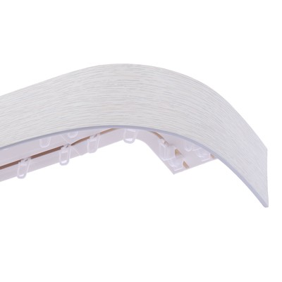 Карниз трёхрядный «Ультракомпакт. Классик», 240 см, с декоративной планкой 7 см, цвет беленый дуб