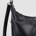 Сумка женская на молнии, 1 отдел, 2 наружных кармана, длинный ремень, гладкий, цвет чёрный - Фото 4