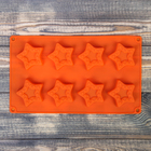 Форма силиконовая для выпечки Доляна «Звезда в звёздах», 26,7×16×1,7 см, 8 ячеек, цвет МИКС - Фото 4