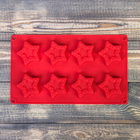 Форма силиконовая для выпечки Доляна «Звезда в звёздах», 26,7×16×1,7 см, 8 ячеек, цвет МИКС - Фото 5