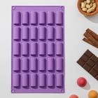 Форма для шоколада Доляна «Батончик», 27,5×17,5 см, 30 ячеек (4×2×1,5 см), цвет МИКС - фото 8609546