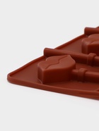 Форма для леденцов Доляна «Поцелуй», силикон, 24×9.4×1.5 см, 6 ячеек (4×2.4 см), с палочками, коричневая - Фото 5