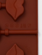 Форма для леденцов Доляна «Поцелуй», силикон, 24×9.4×1.5 см, 6 ячеек (4×2.4 см), с палочками, коричневая - Фото 6