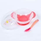 Тарелка M&B «Наша принцесса» 350 мл, на присоске, в наборе крышка, ложка, розовая - Фото 4