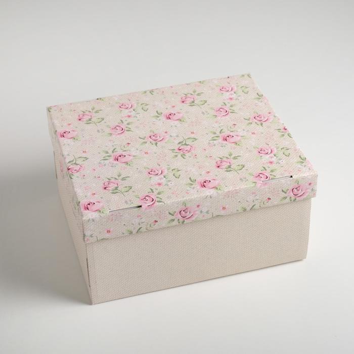 Коробка подарочная складная, упаковка, «Уютный шебби», 31,2 х 25,6 х 16,1 см