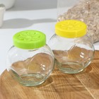Набор банок стеклянных для сыпучих продуктов «Ромашка», 200 мл, 2 шт, цвет МИКС - фото 8609642