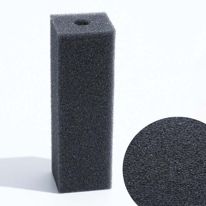 Губка прямоугольная для фильтра, серия F, 4.5×5×15 см, серая - Фото 1